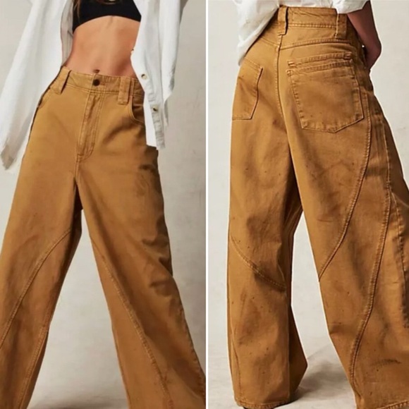Free People Denim - We The Free Chill Vibes Dropped Wide-Leg Jean NWOT Scout Size 27 *Flawed*
